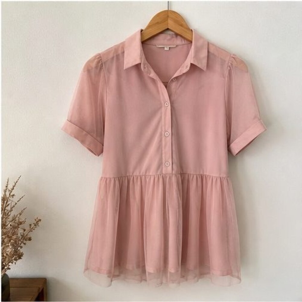 Blush Peplum Top